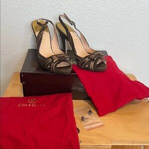 Cole Haan Women's Dark Brown Slingback Heels